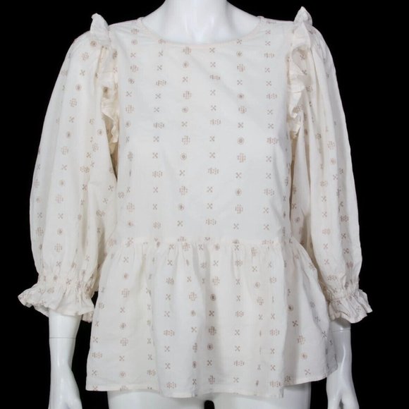 Universal Thread | Tops | Universal Thread Cream Embroidered Folk ...
